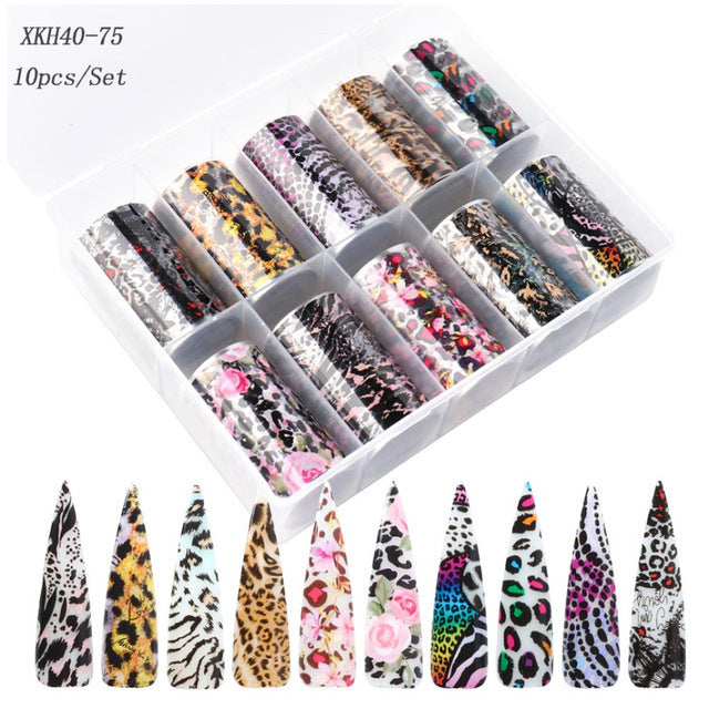 Nail Art Sticker Snake Skin Animal Grain Nail Star Paper Transfer Paper Laser Paper