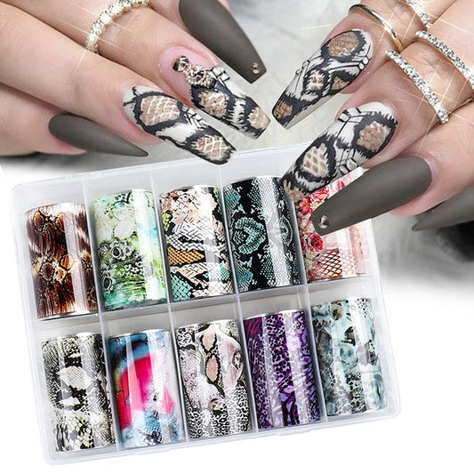 Nail Art Sticker Snake Skin Animal Grain Nail Star Paper Transfer Paper Laser Paper