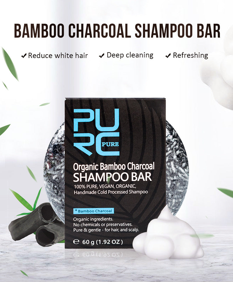 Hand-Extracted Soap Shampoo Bamboo Charcoal Shampoo Soap