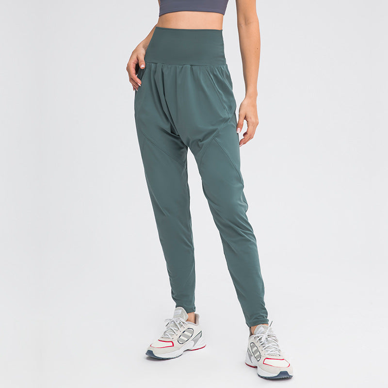 Summer New Outdoor Sports Running Fitness Yoga Pants Lightweight Casual Stretch Nine-Point Harlan Carrot Pants Women