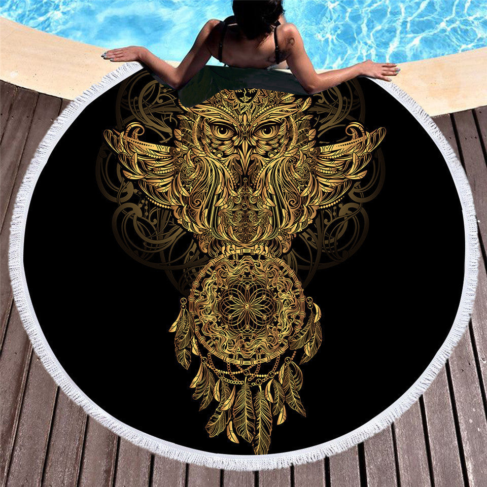 Bronzing Microfiber Beach Towel Can Be Customized