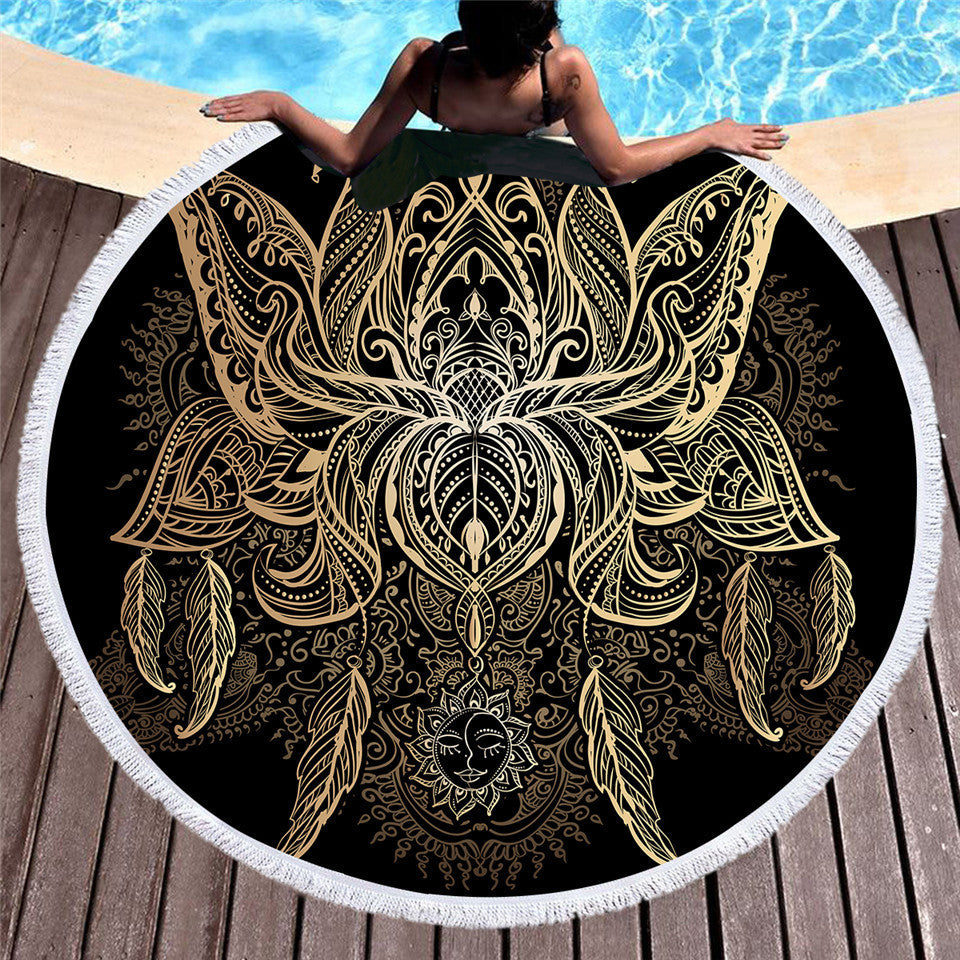 Bronzing Microfiber Beach Towel Can Be Customized