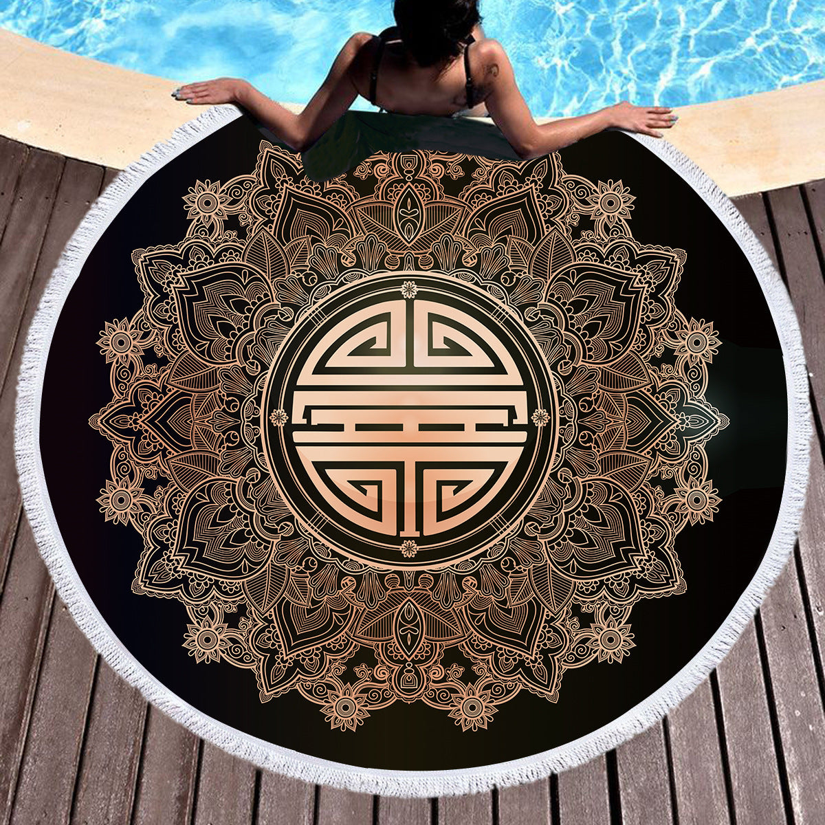 Bronzing Microfiber Beach Towel Can Be Customized