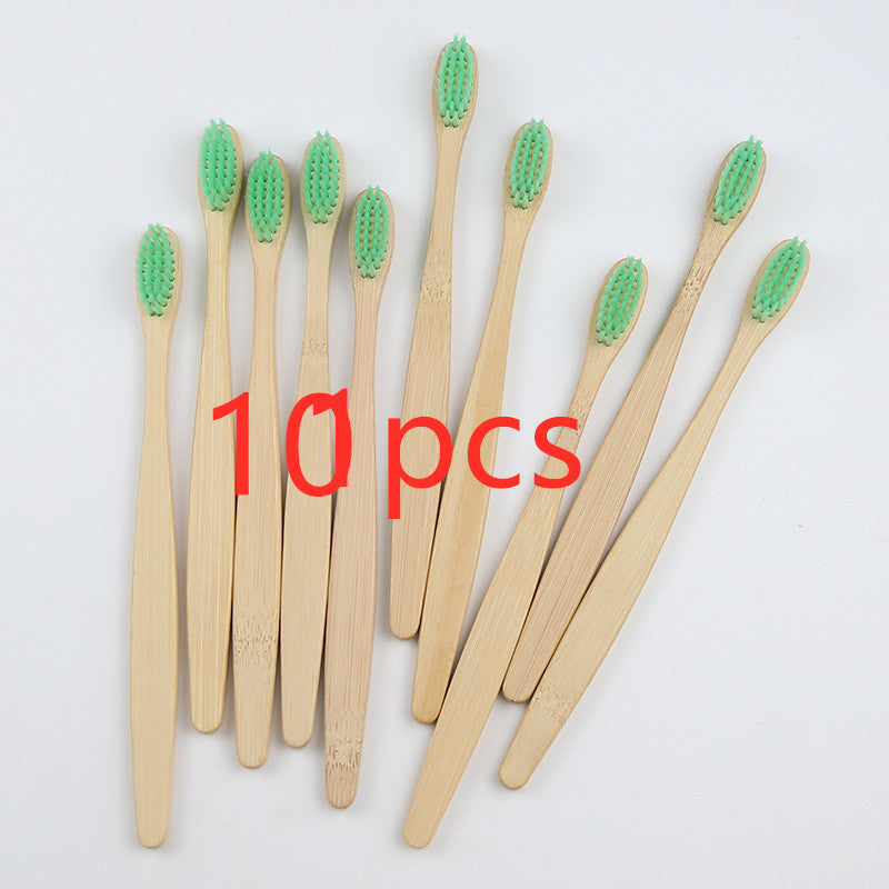 Bamboo toothbrush rainbow bamboo toothbrush colorful bamboo toothbrush environmental protection bamboo handle toothbrush