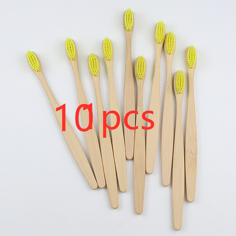 Bamboo toothbrush rainbow bamboo toothbrush colorful bamboo toothbrush environmental protection bamboo handle toothbrush