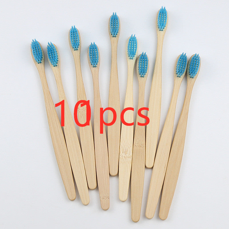 Bamboo toothbrush rainbow bamboo toothbrush colorful bamboo toothbrush environmental protection bamboo handle toothbrush