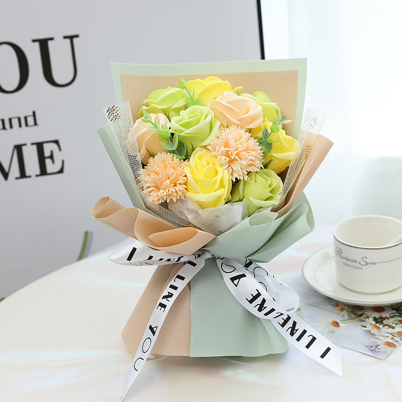 Nelke Seife Blume Simulation Rose Bouquet Muttertag 520 Valentinstag Geschenk für Freundin Lehrer