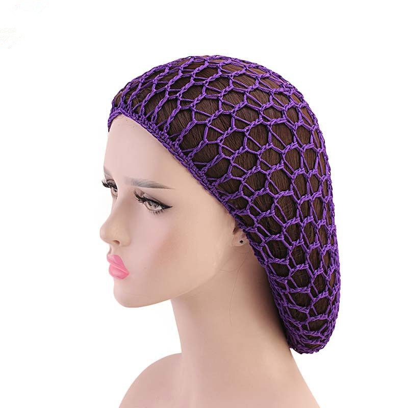 Ladies Hand Crocheted Drooping Hair Net, Hair Care Long Net Bag, Mesh Night Cap