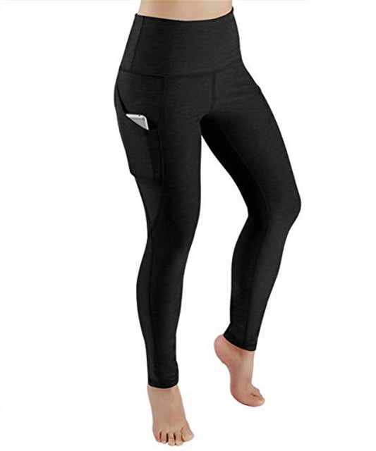 Spring New Women's High Waist Tight-fitting Side Pocket Yoga Sports Fitness Pants