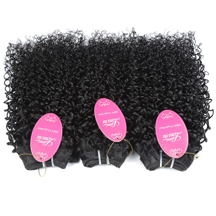 Hair Bundles Kinky Curly Hair Buns Brazilian Real Hair Curly Can Be Dyed