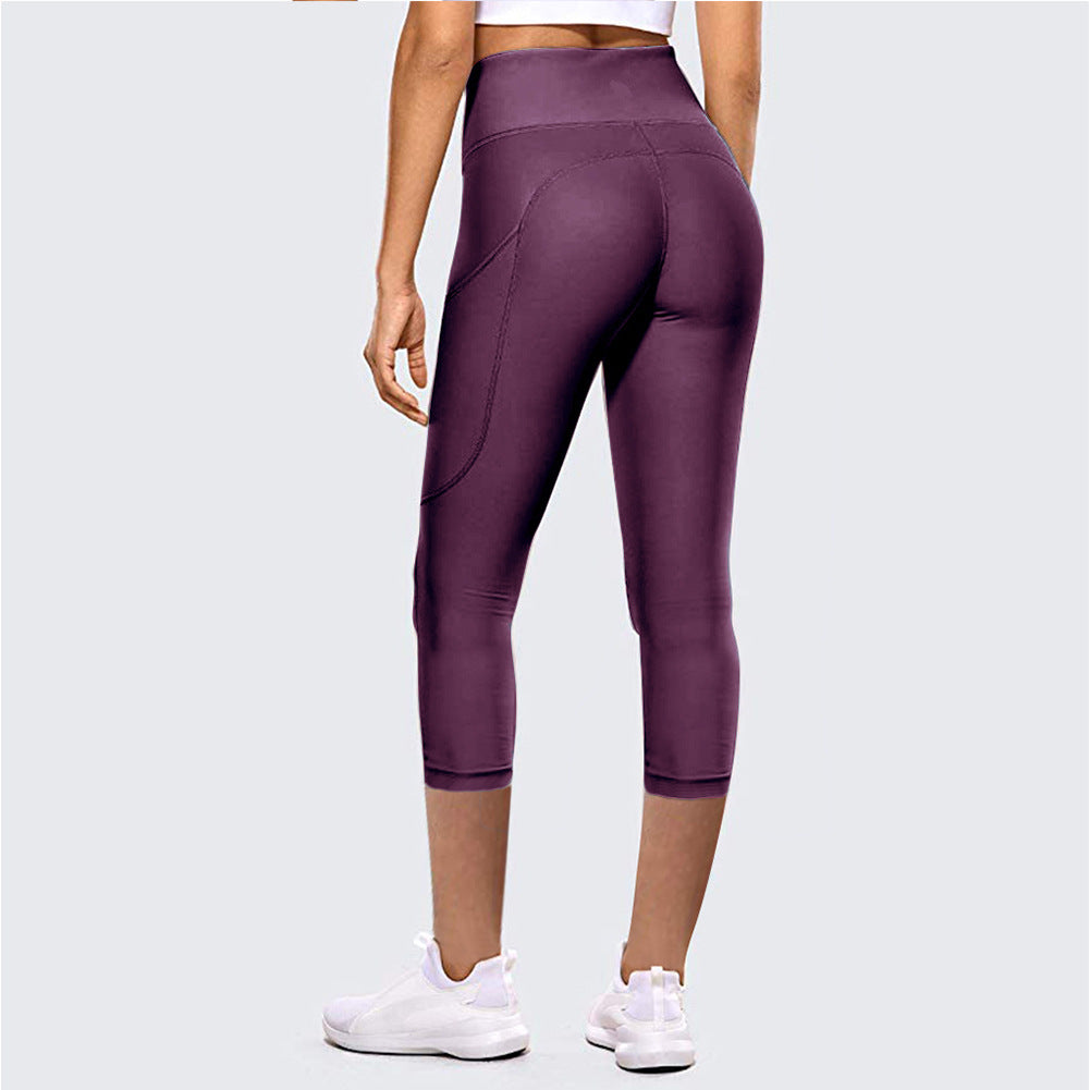 High-waist Hip-lifting Cropped Yoga Pants Women's Leggings Sports Outdoor Fitness Leggings