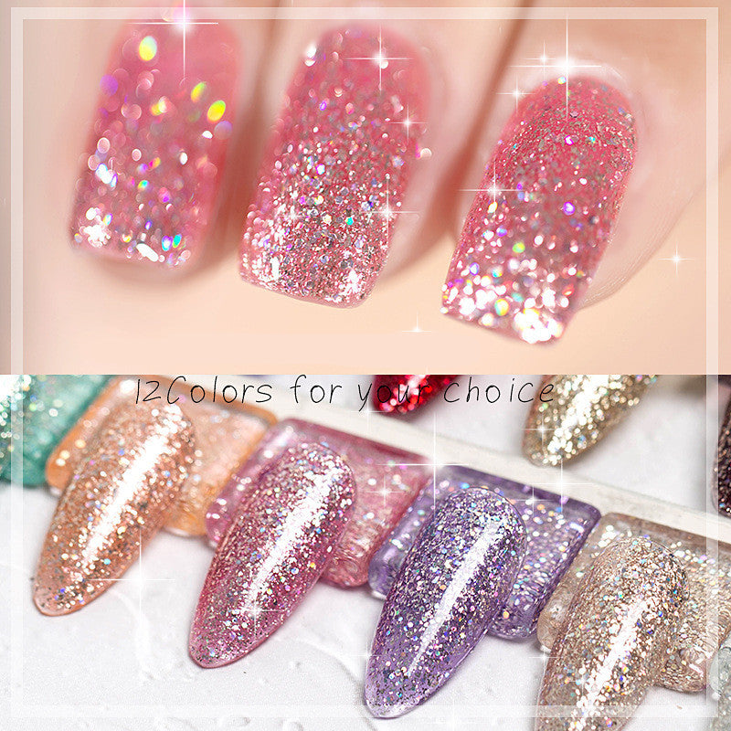 Flash-Nagellack, neuer Super-Flash-Micro-Diamond-Nagel-Shop, spezielle Pailletten