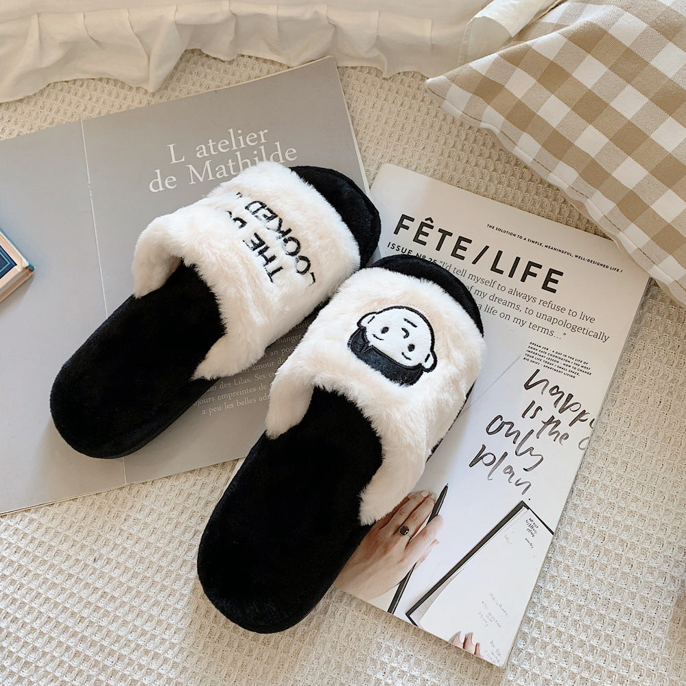 Korean Indoor Soft Bottom Comfortable Warm Casual Plush Slippers