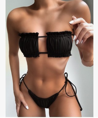 New Trend Fashion Hollow Sexy Bikini Skinny Swimsuit Thickened Thong Beach Bikini Suit