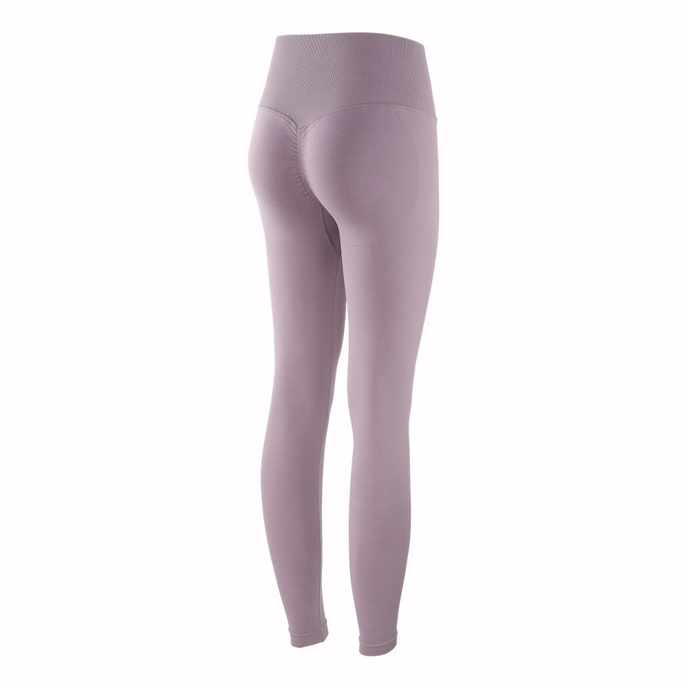 European And American Peach Hip Knit High Waist Hip Fitness Pants High Stretch Quick-Drying Tights