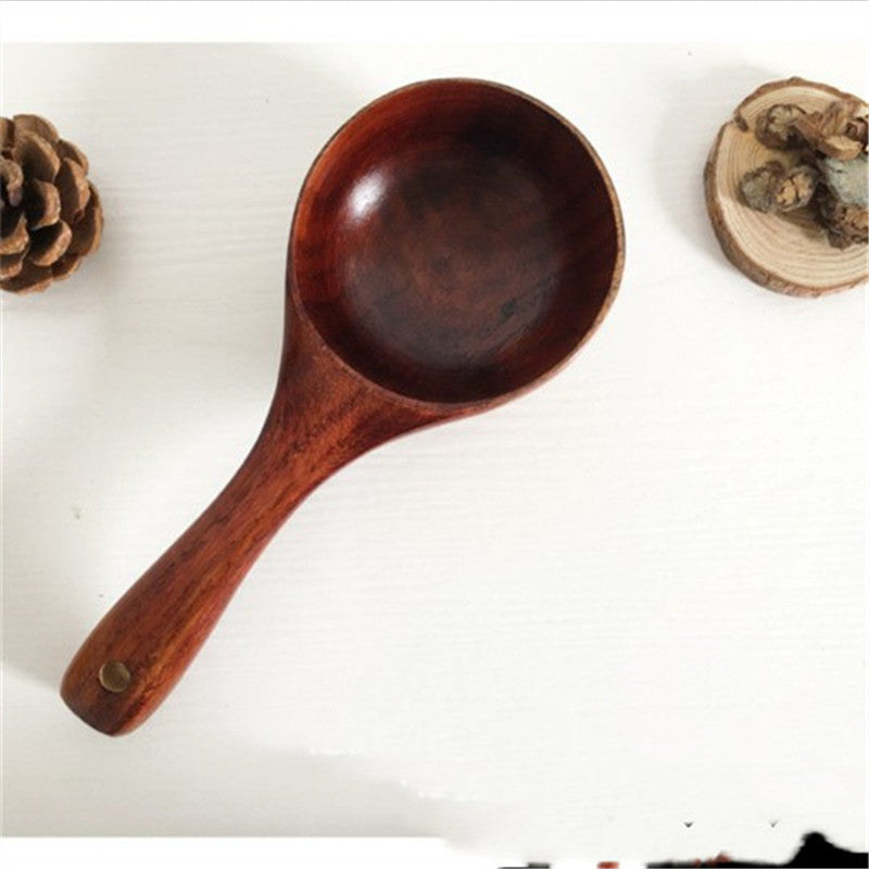 Wooden Water Scoop Creative Wooden Bowl With Handle