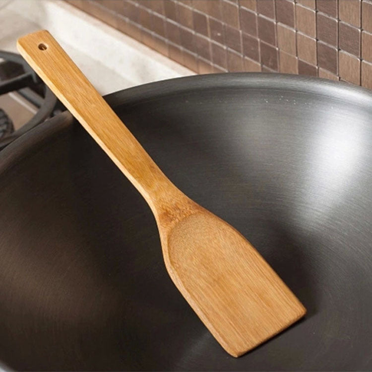 Bamboo Wooden Spoon Square Shovel Smokeless Spatula