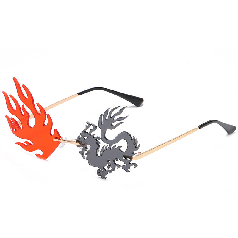 Rimless Dragon And Phoenix Sunglasses For Men And Women