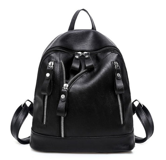 PU Leather Backpack Women Black Wateproof Rucksack Female School Bags Mochila Escolar Teenager Girls Sac a Dos Back Pack