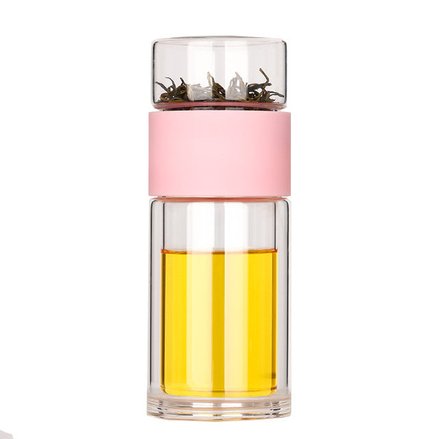 New Tea Separation High Borosilicate Glass Portable Male And Female Tea Maker Creative Filter Tea Cup