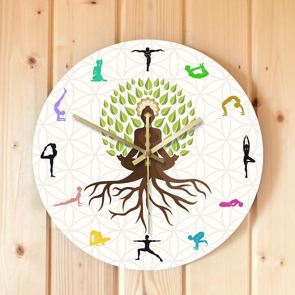 Yoga Action Personality Clock Wall Clock