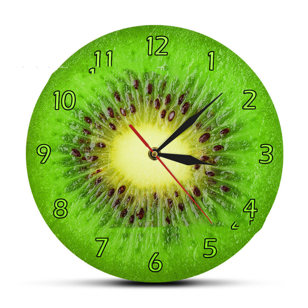 Wall Clock Green Kiwi Clock Home Living Room Kitchen Outfit