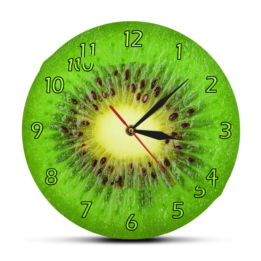 Wall Clock Green Kiwi Clock Home Living Room Kitchen Outfit