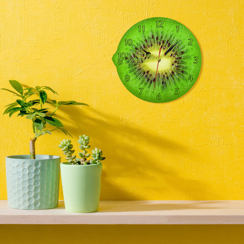 Wall Clock Green Kiwi Clock Home Living Room Kitchen Outfit