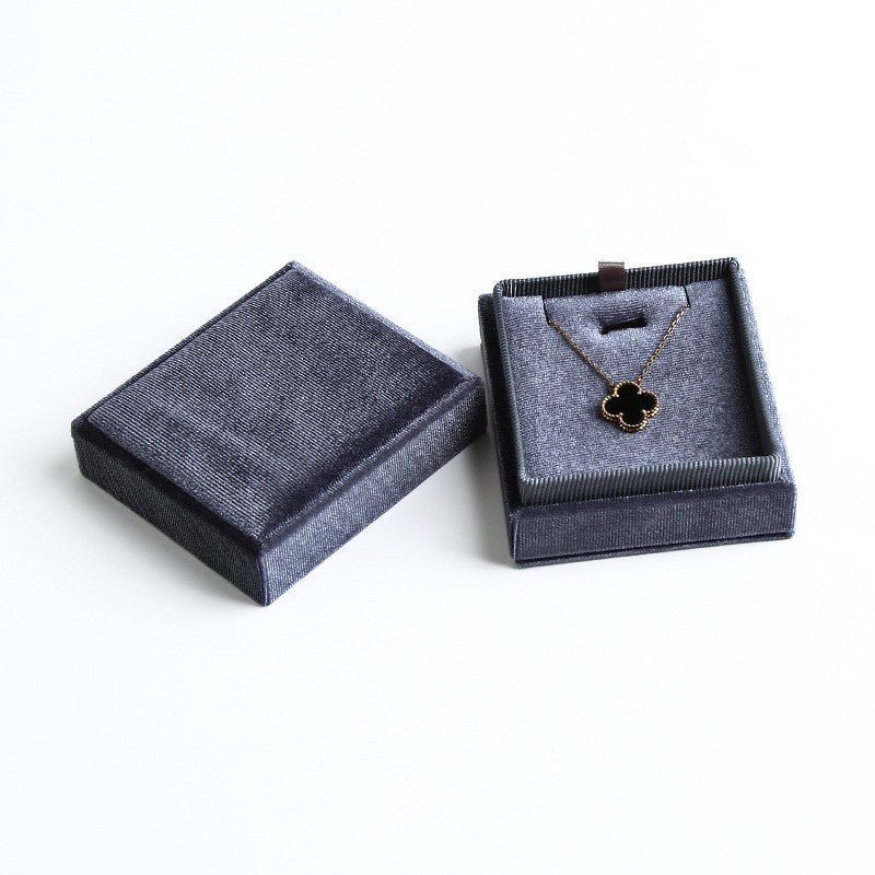 Corduroy jewelry box jewelry box ring bracelet pendant box jewelry earrings packing box manufacturers wholesale