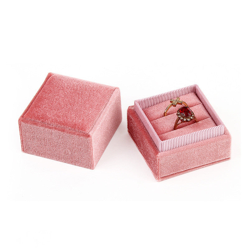 Corduroy jewelry box jewelry box ring bracelet pendant box jewelry earrings packing box manufacturers wholesale