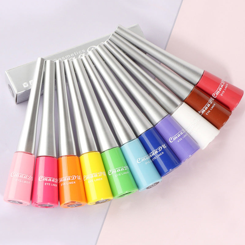 17 Color Liquid Eyeliner Matte Quick-Drying Color Eyeliner Lasting Non-Blooming Matte Glitter Eyeliner