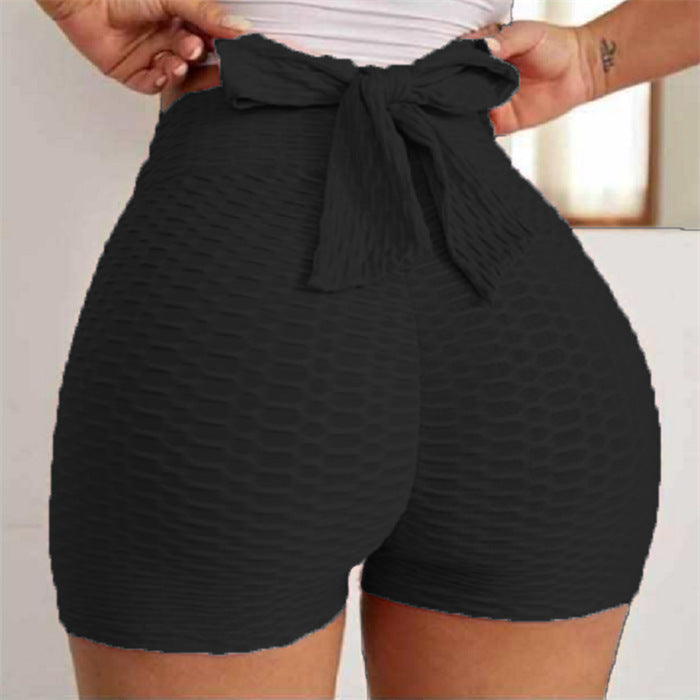 Jacquard Yoga Bubble Pants Women's Sports Shorts