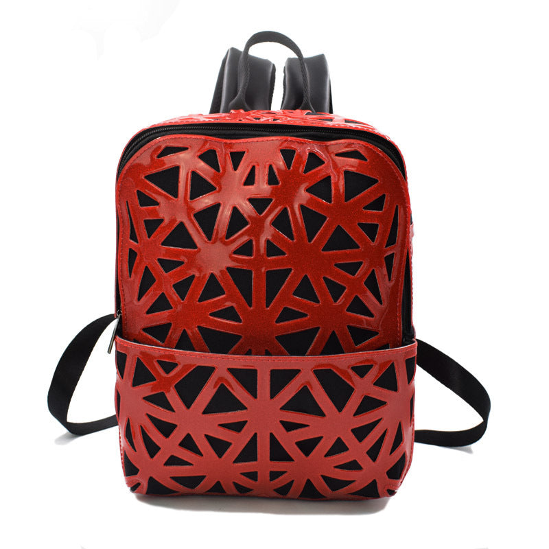 Geometric Diamond Backpack Ladies Hollow Geometric Backpack