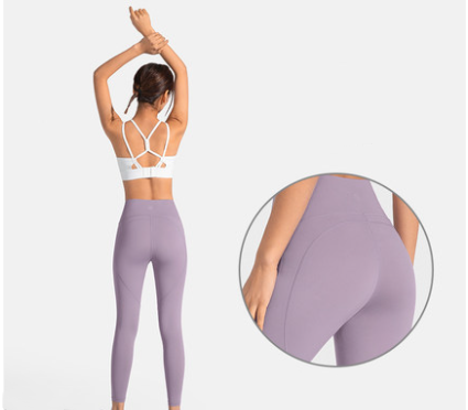 Peach Quick-drying Cropped Sweatpants