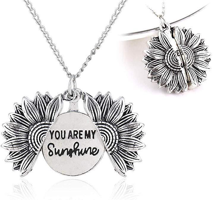 You Are My Sunshine Sonnenblumen-Halskette für Damen und Herren