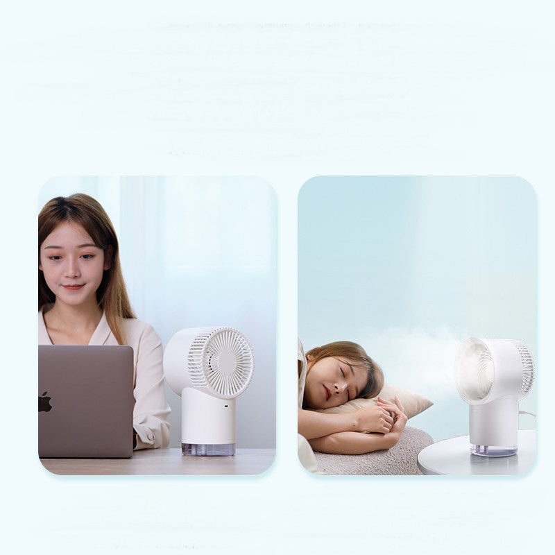 Desktop Cooling Fan Humidification And Moisturizing Spray Mute