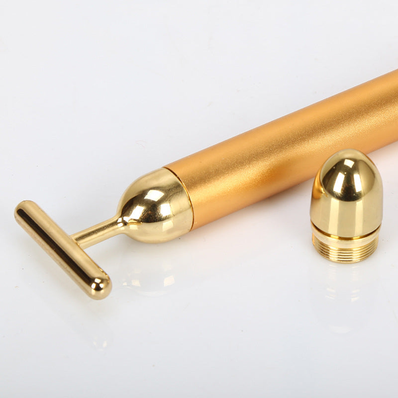 Gesicht 24K Gold Vibration Pulse Beauty Bar Straffende Gesichtsroller Massagestab Lift Hautstraffung Falten Stift