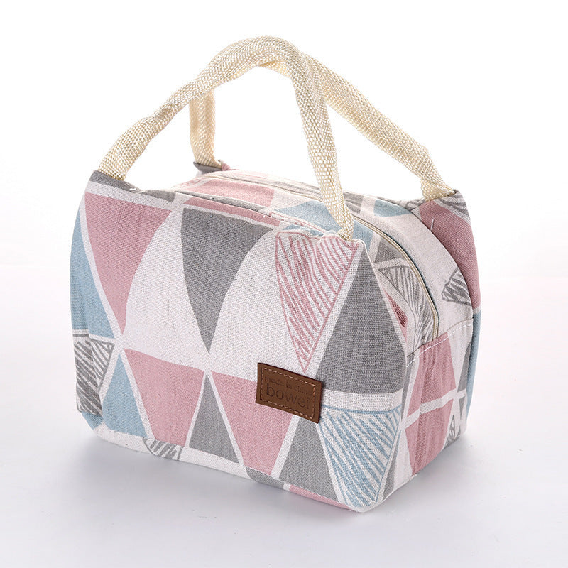 Pattern Cooler Portable Insulated Canvas Lunch Bag