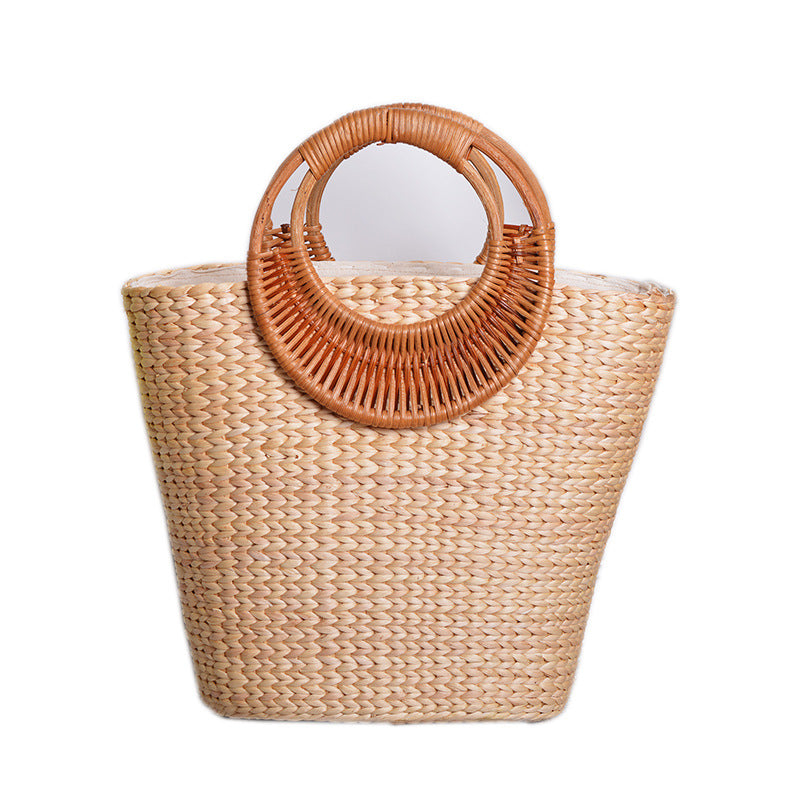 Straw hat square handmade bag