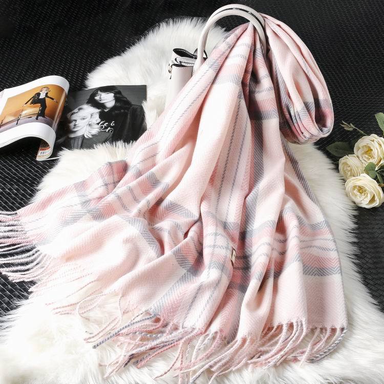 Long tassel double-sided cashmere shawl