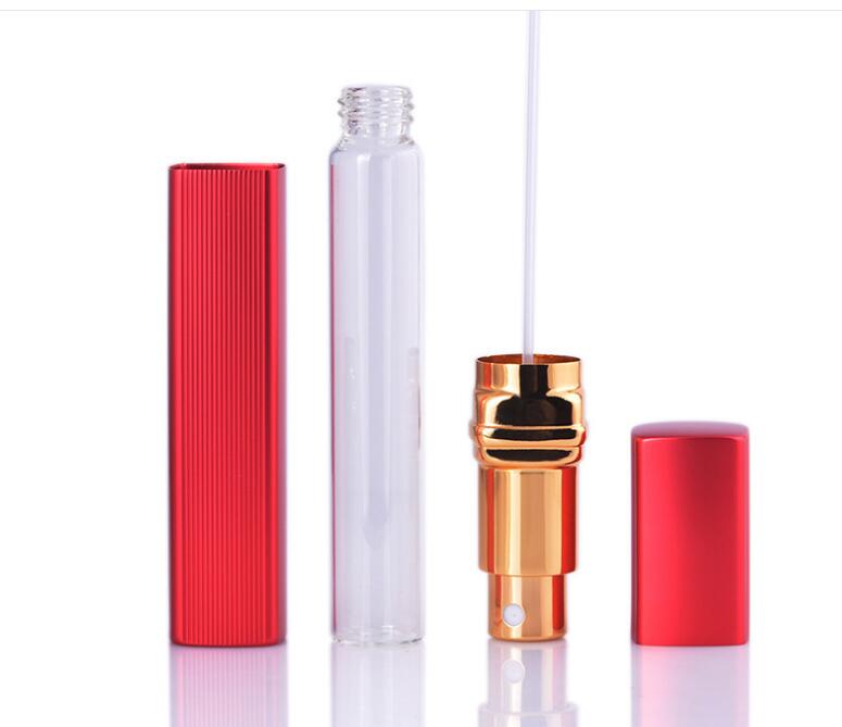 Essence Elysium: 12ML Aluminum Perfume Tube, Lipstick Type Square Glass Bottle. Empty and Ready for Your Favorite Perfume.