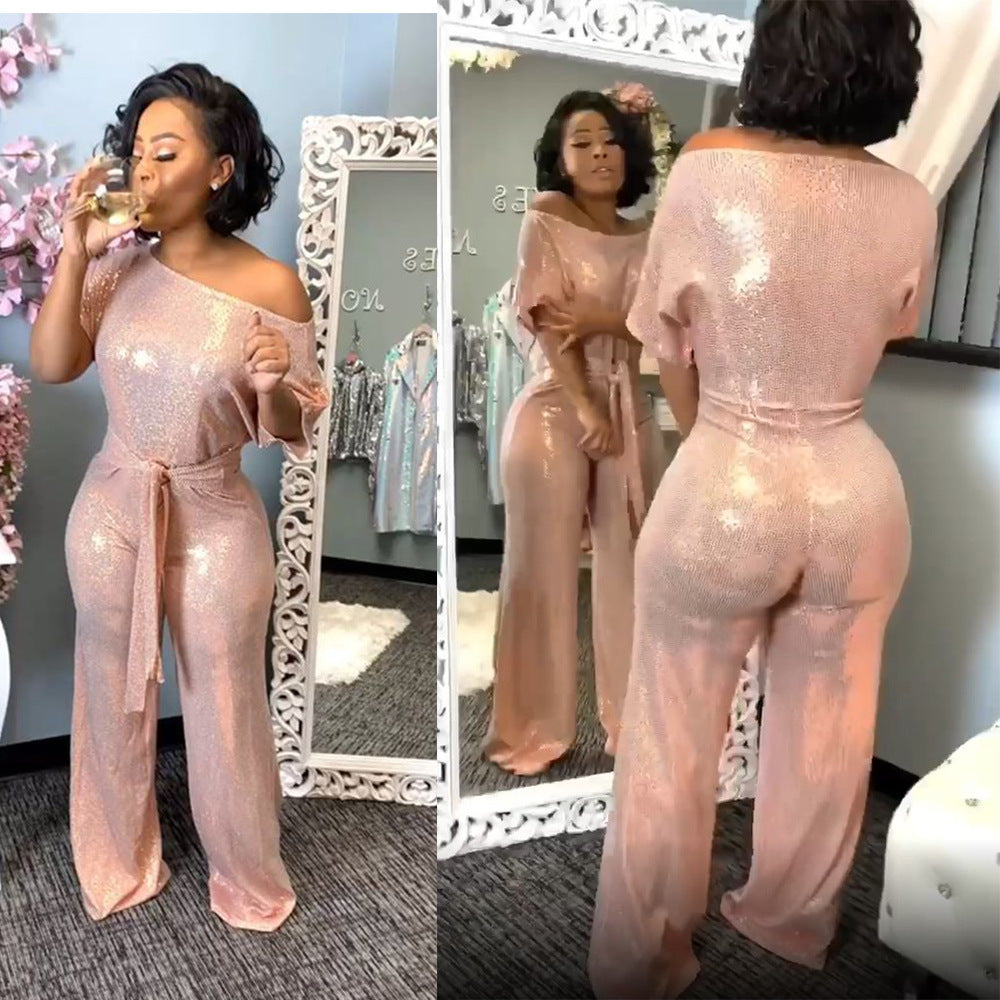 Symphony laser sequin jumpsuit