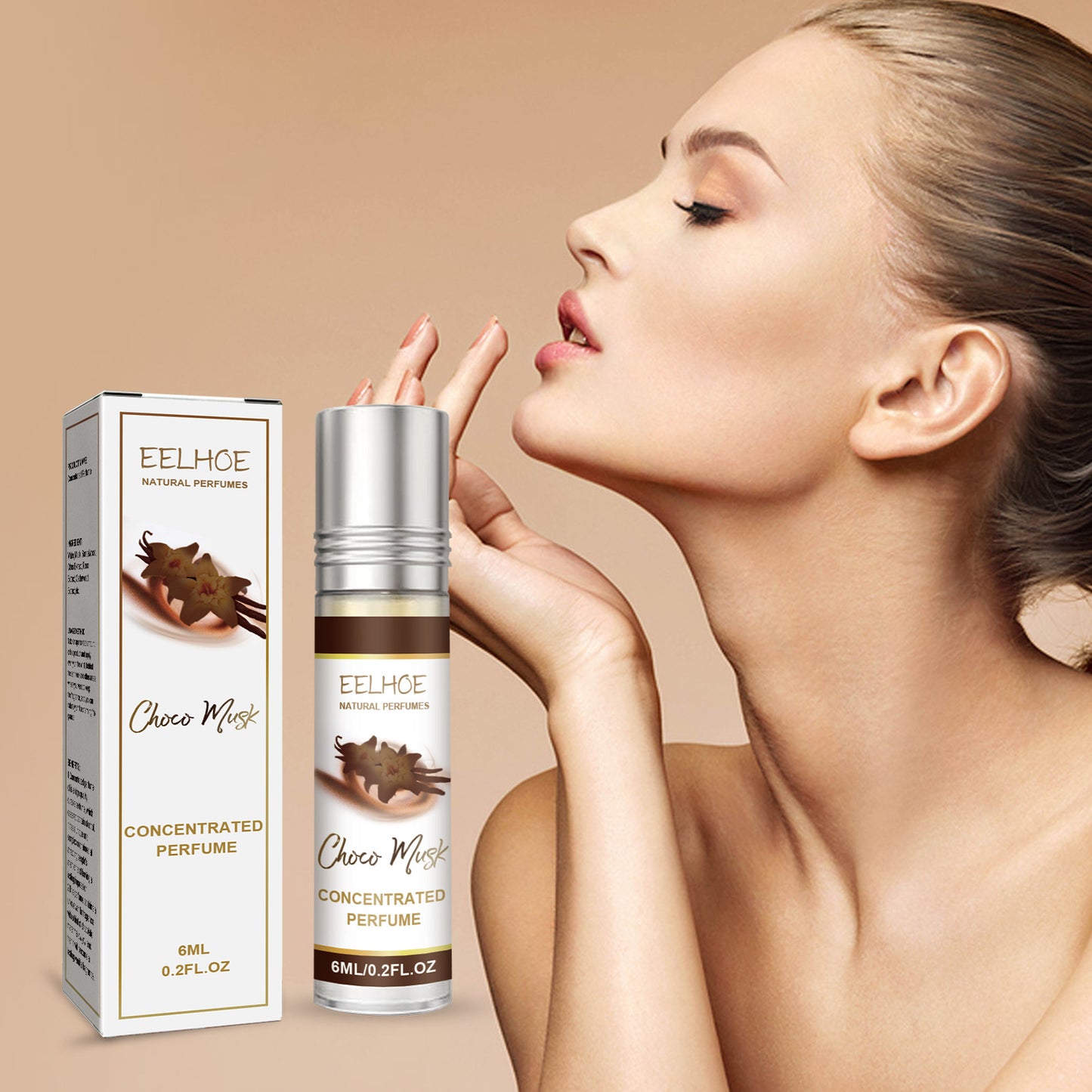 Experience Long-lasting Choco-Mask Light Perfume, Natural and Minimalist, Perfect for Portability, by Essence Elysium.