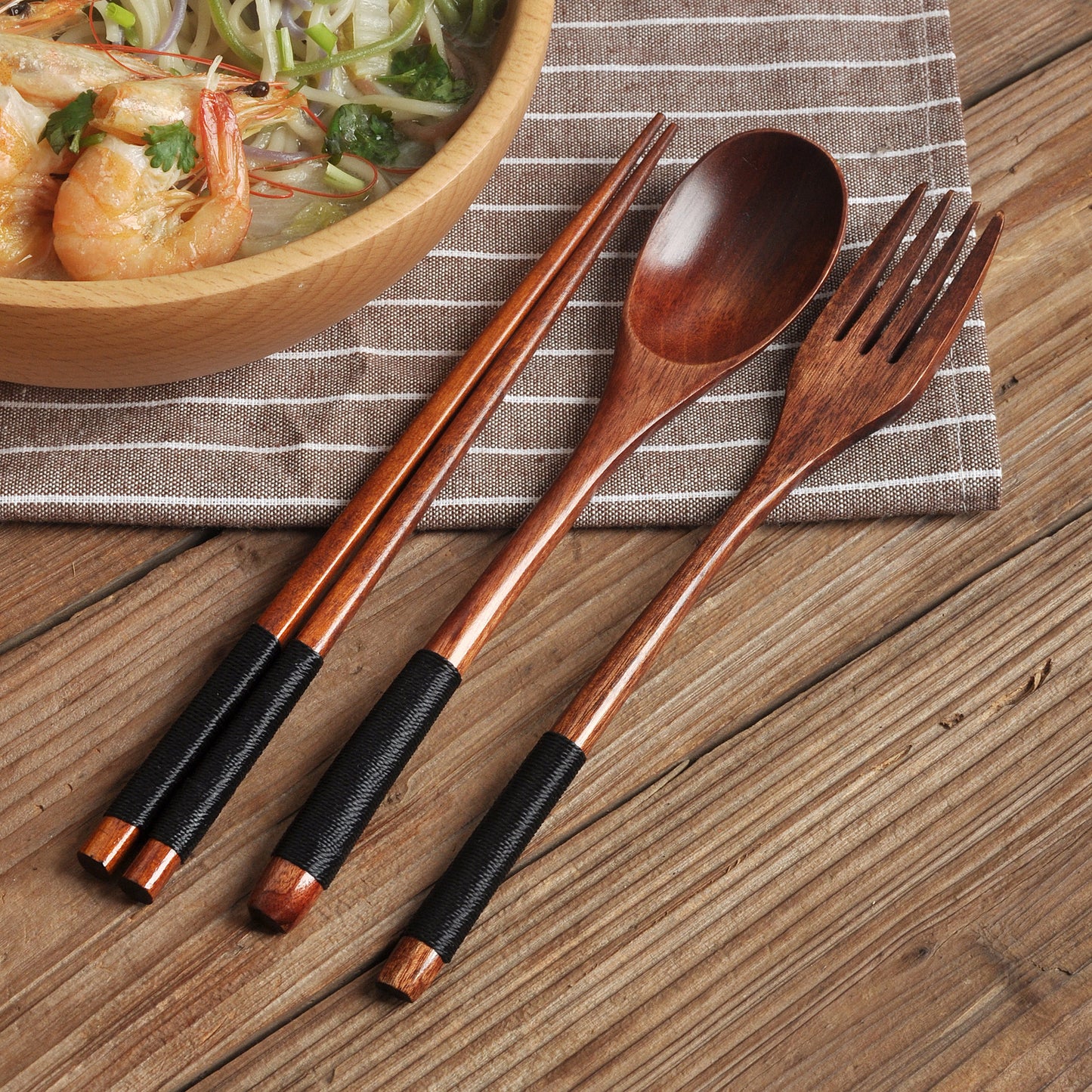 Creative Color Wooden Spoon Set Of Korean Wooden Tableware