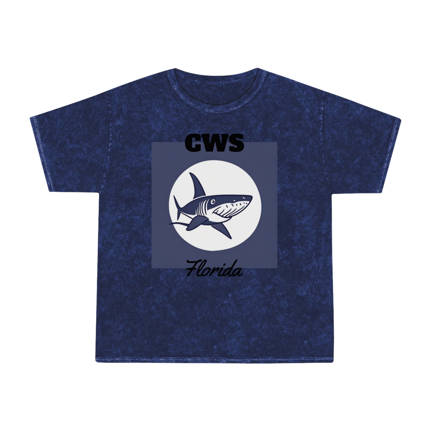 CWS Florida Gray Shark Unisex Mineral Wash T-Shirt By Cozy Winter Store ( ships within USA only)