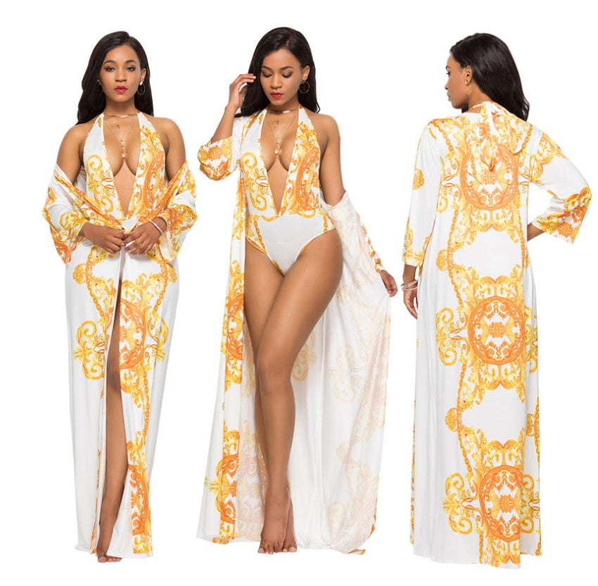 Printed cloak bikini