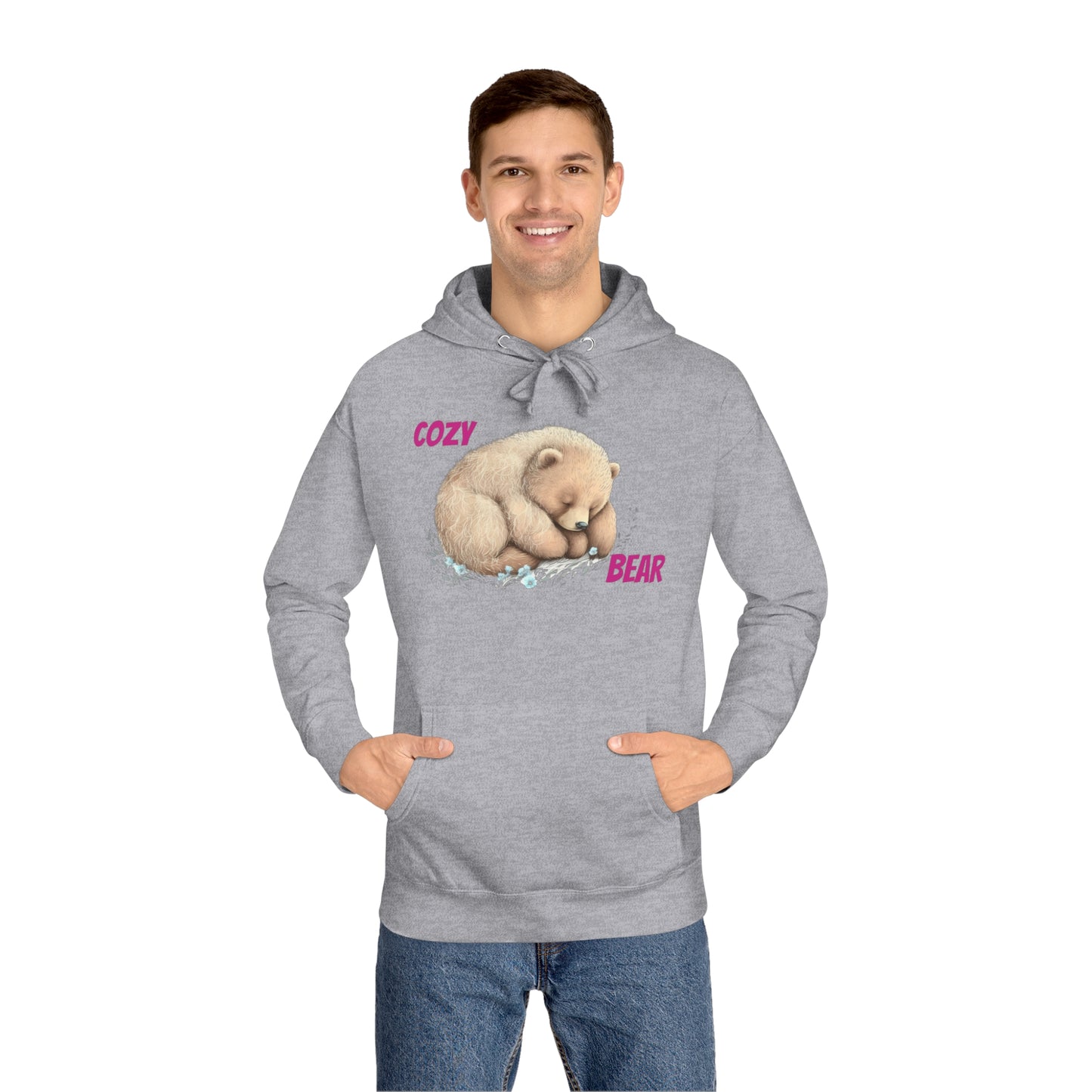 CWS Cozy Bear Unisex Fleece Hoodie By Cozy Winter Store