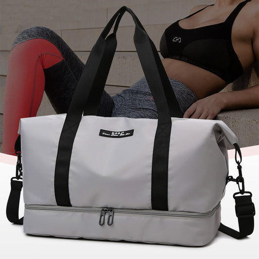 Reisetasche mit großer Kapazität und Schuhfach, tragbar, für Sport, Fitnessstudio, Fitness, wasserdicht, Schultertasche, Weekender, Übernachtungshandtasche für Damen