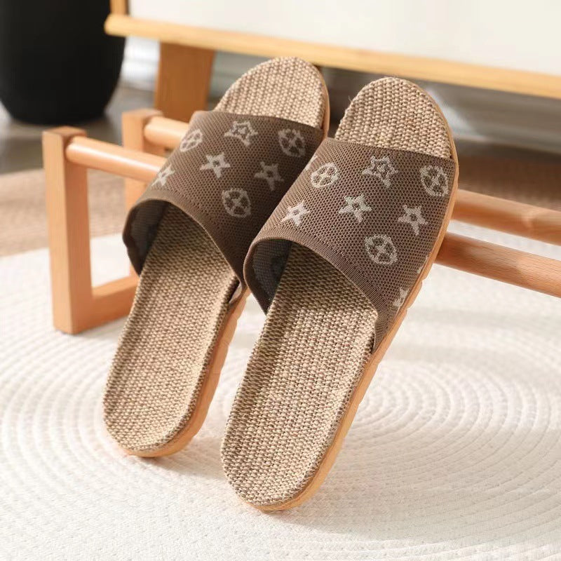 Linen Slippers Women's Summer Indoor Home