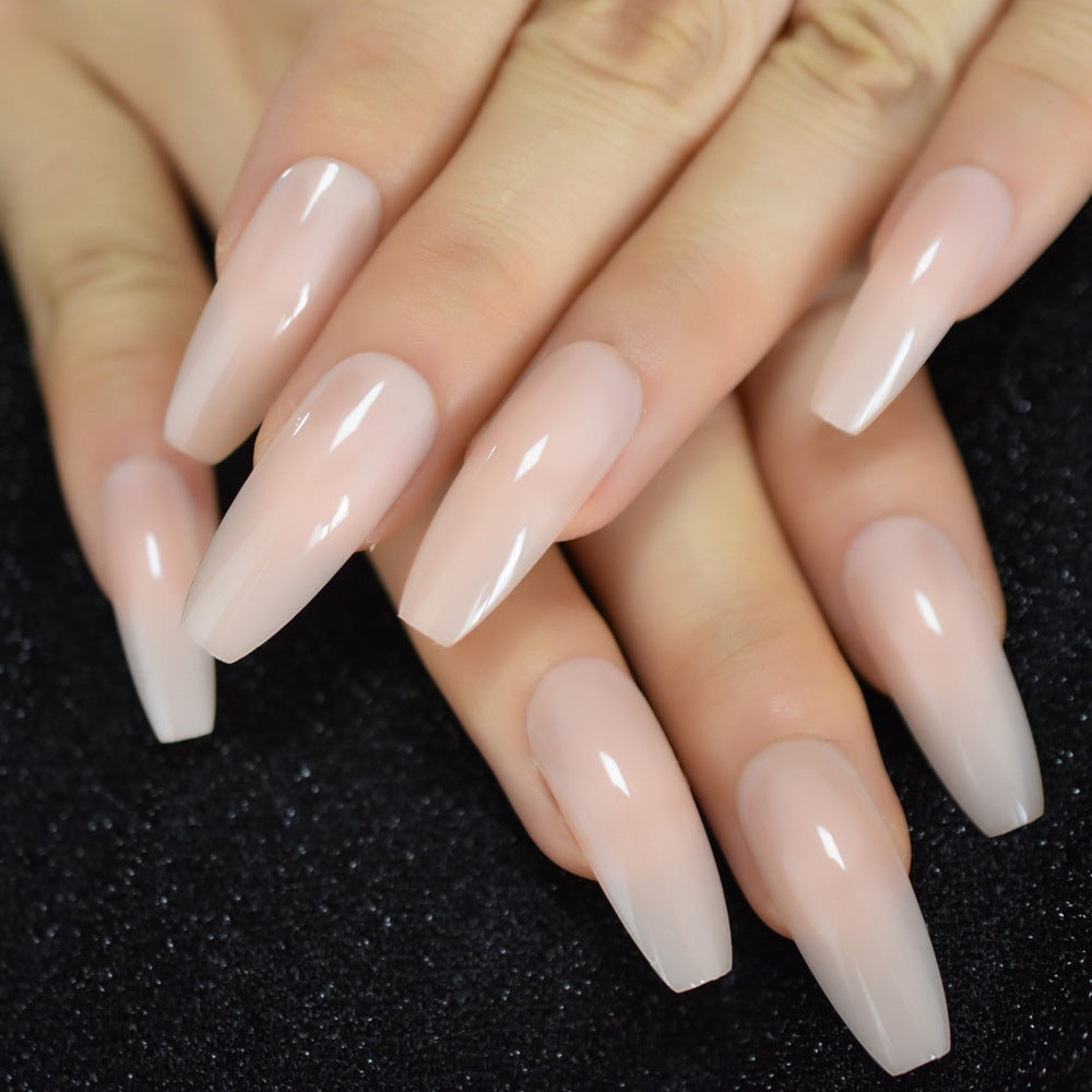 Nude Extra Long Fake Nails